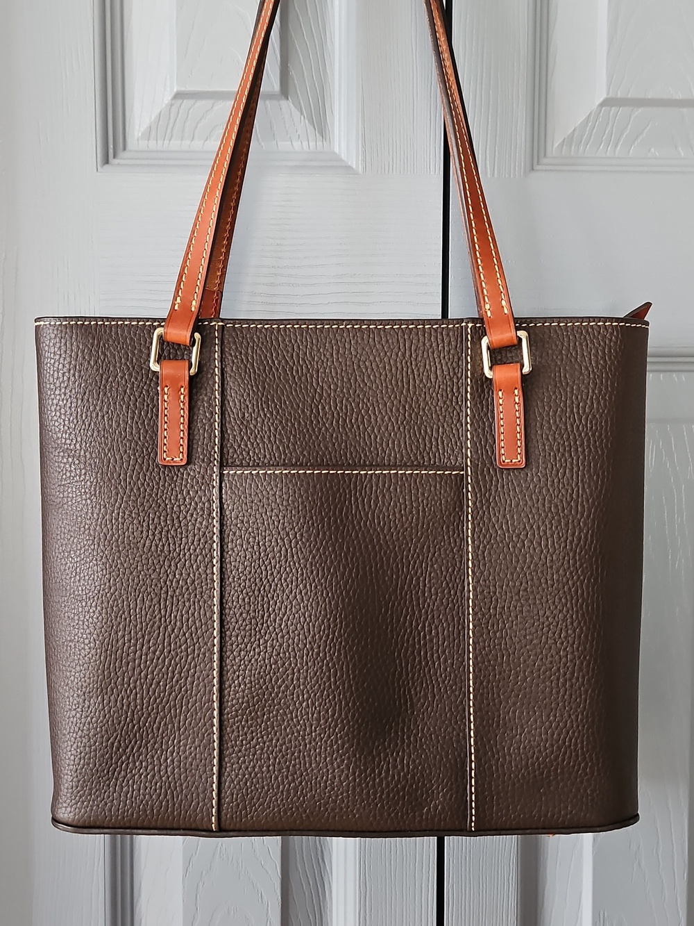 Dooney & Bourke Chocolate Pebble Leather Small Lexington Bag - Picture 2 of 11